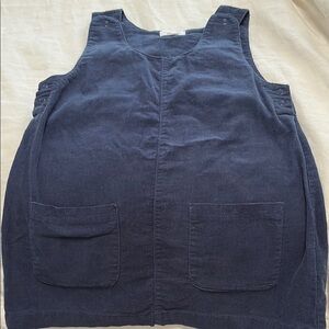 Angel Dear Navy Corduroy Sleeveless Dress